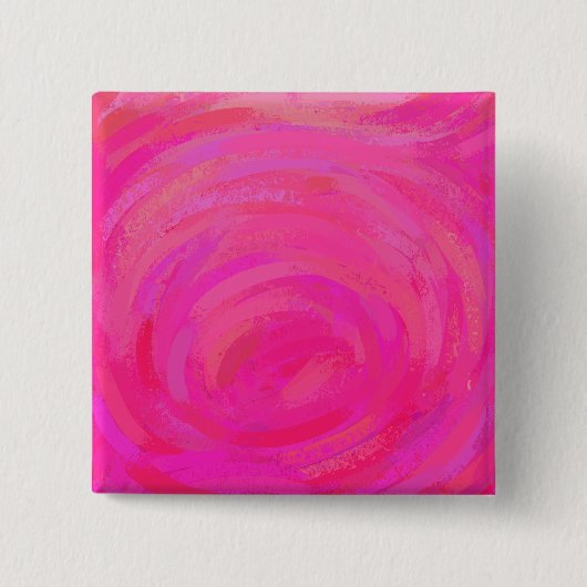 Roze Passie Vierkante Button 5,1 Cm (Voorkant)