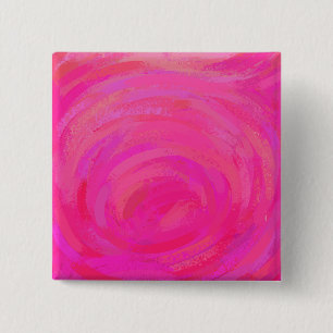 Roze Passie Vierkante Button 5,1 Cm