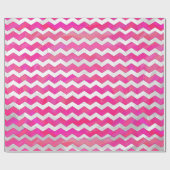 Roze Passion Chevron Pattern Cadeaupapier (Vlak)