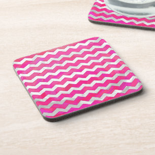 Roze Passion Chevron Pattern Onderzetter