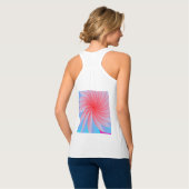 Roze Passion Flower Spaghetti Strap Tanktop (Volledige Achterkant)