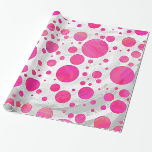 Roze Passion Polka Dot Pattern Cadeaupapier