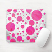 Roze Passion Polka Dot Pattern Muismat (Met muis)
