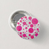 Roze Passion Polka Dot Pattern Ronde Button 3,2 Cm (Voorkant /achterkant)