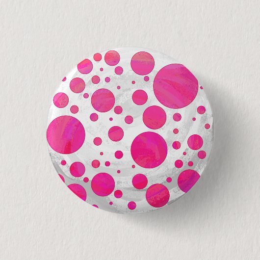 Roze Passion Polka Dot Pattern Ronde Button 3,2 Cm (Voorkant)
