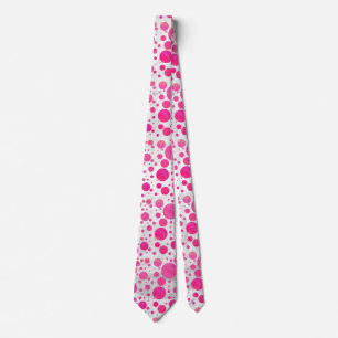 Roze Passion Polka Dot Pattern Stropdas