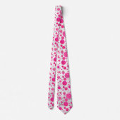 Roze Passion Polka Dot Pattern Stropdas (Achterkant)