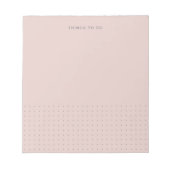 Roze pasta grijze Stippen van moderne aard om Noti Notitieblok (Voorkant)