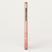 Roze pasta Huin Ombre Stripe Persoonlijke benaming Case-Mate iPhone Case (Achterkant/links)