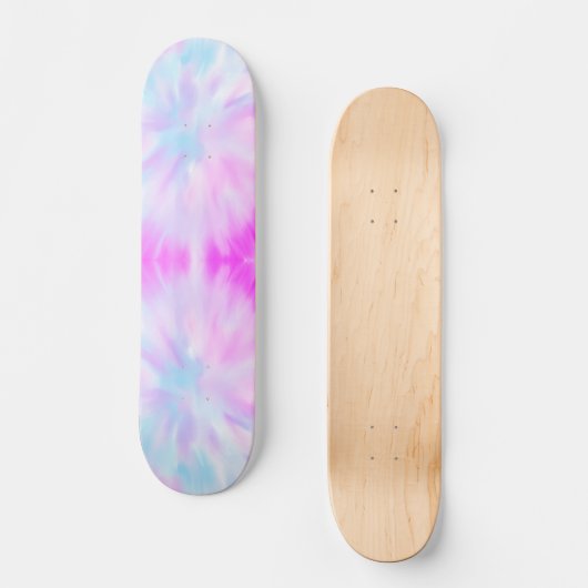 Roze pastaafkleurige kleurstofskateboard skateboard (Voorkant)