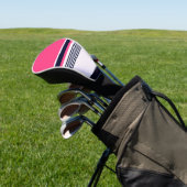 Roze pasteelstrepen golfheadcover (Insitu)