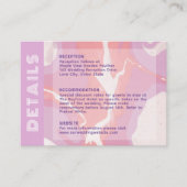 Roze Pastel Abstract Art Bruiloft Behuizing Kaart (Voorkant)