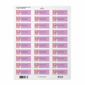 Roze Pastel Abstract Art Label (Full Sheet)