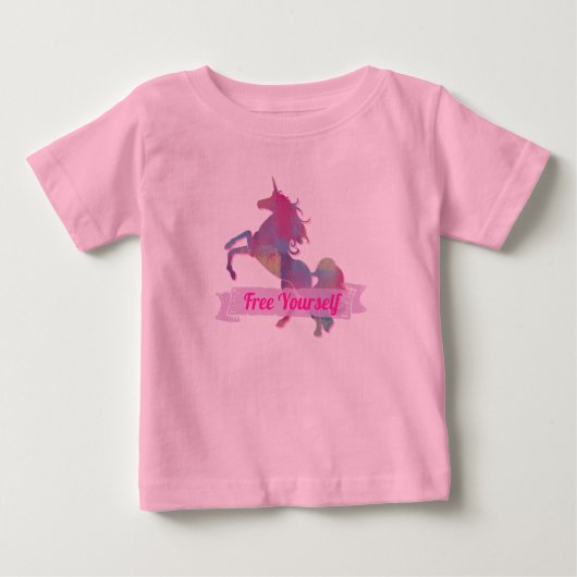 Roze pastel Abstract Unicorn Silhouette (Voorkant)