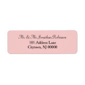 Roze Pastel Bruiloft Etiket (Voorkant)