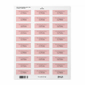 Roze Pastel Bruiloft Etiket (Full Sheet)