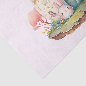 Roze Pastel Bunny & Huis Tissuepapier (Detail)