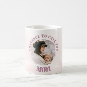 Roze pastel gepersonaliseerde mok voor mama