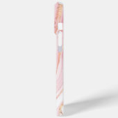 Roze Pastel Goud Glitter Marmer  Case-Mate iPhone Case (Achterkant / Links)