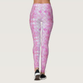 Roze Pastel & Goud Shimmer Zeemeermin Schaal Patro Leggings (Achterkant)