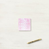 Roze Pastel & Goud Shimmer Zeemeermin Schaal Patro Post-it® Notes (Op bureau)