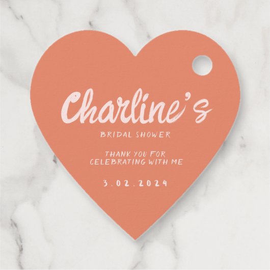 Roze pastel handschrift Retro Vrijgezellenfeest Bedankjes Labels (Achterkant)