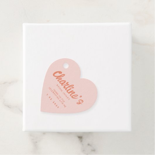 Roze pastel handschrift Retro Vrijgezellenfeest Bedankjes Labels (In situ)