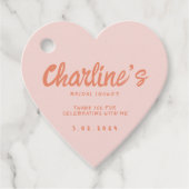 Roze pastel handschrift Retro Vrijgezellenfeest Bedankjes Labels (Voorkant)