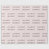 Roze pastel "Hunny Bunny" Pasen Cadeaupapier (Vlak)