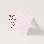 Roze Pastel Little Boo Ghost Plaatskaart Tafeldeco Kaart (Achterkant)