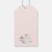 Roze Pastel Little Boo Ghost Verjaardagsfeestje Fa Cadeaulabel (Achterkant)