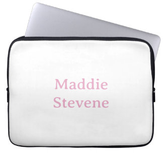 ROZE PASTEL NAAM JAAR TREND MODERNE SJABLONEN LAPTOP SLEEVE