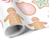 Roze pastel ontbijtkoek cadeaupapier (Rol Hoek)