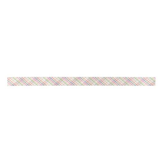 Roze Pastel Plaid Lint (Voorkant)
