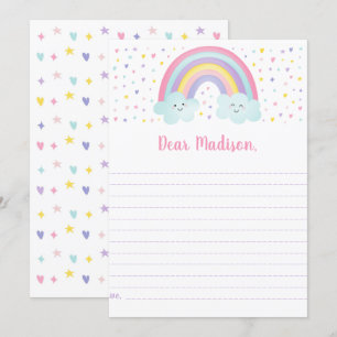 Roze Pastel Regenboog Verjaardag Tijd Capsule Kaar Kaart