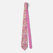 Roze Pastel Regenboog Zeemeermin Merman Scales Str Stropdas (Voorkant)