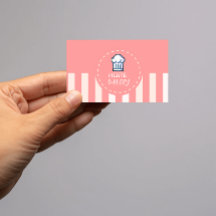 Roze Pastel Schattige Eenvoudige Home Bakkerij Log