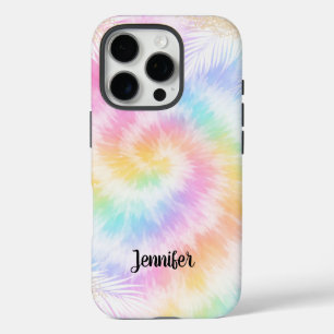 Roze Pastel Tie Dye Meisjesachtig Chic iPhone 16 Pro Hoesje
