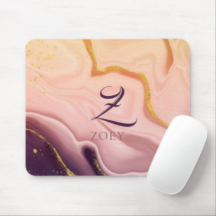 Roze Pastel Violet Glitter Waterverf  Muismat