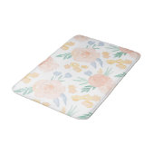 Roze Pastel Waterverf Floral gepersonaliseerd Badmat (Gekanteld)