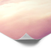 Roze Pastel Wolken Cloudscape Art Poster (Hoek)