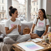 Roze pastel ZEN monochrome gradiënt Yoga Tri-Blend Shirt