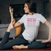 Roze pastel ZEN monochrome gradiënt Yoga Tri-Blend Shirt