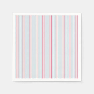 roze, pastelblauw, wit, strepen servet