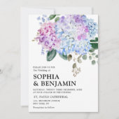 Roze pastelroze bruine hydrangeas kaart (Voorkant)