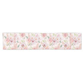  roze pastelrozenpatroon korte tafelloper (Horizontaal)