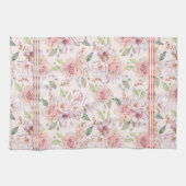 roze pastelrozenpatroon theedoek (Horizontaal)