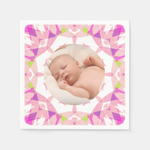  Roze Pastels Custom Afbeelding Meisje Verjaardag Servet