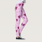 Roze Patchwork Hearts Leggings (Rechts)