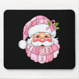 Roze Patchwork Kerstman Borstkanker Bewustzijn Chr Muismat
